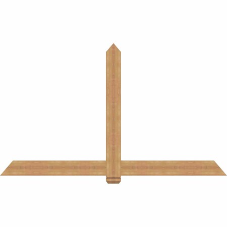 Ekena Millwork Eugene Smooth Timber Gable Bracket, Western Red Cedar, 84"W x 49"H x 1 1/2"D x 5 1/2"F, 14/12 Pitch GBW084X49X0206EUG00SWR